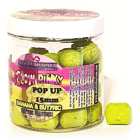 Pop up 80g Absoluthorium Yelow pinky Banana butyric 15mm Pop up 80g Absoluthorium Yelow pinky Banana butyric 15mm